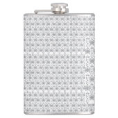 白い背景を持つ白黒の模様 フラスク (正面)