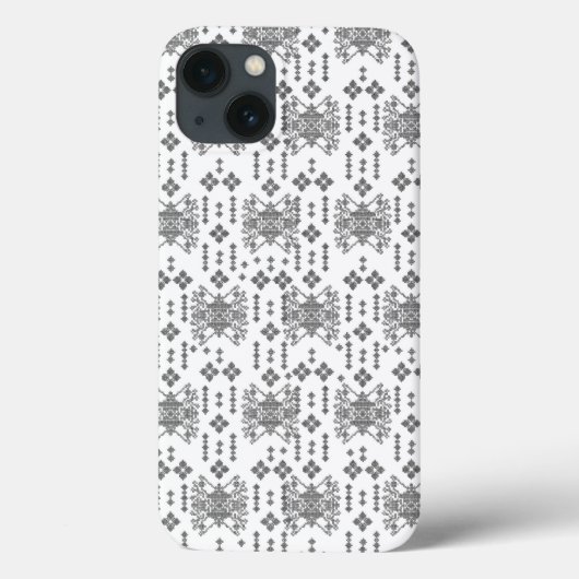 白い背景を持つ白黒の模様 Case-Mate iPhoneケース (裏面)