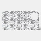 白い背景を持つ白黒の模様 Case-Mate iPhoneケース (裏面 (横))
