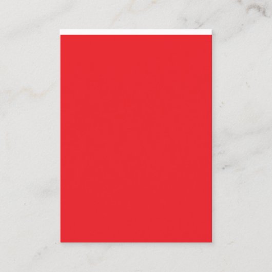 白い背景を持つ赤縁ど色 名刺 (正面)