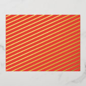 白い背景を持つ赤縁ど色 箔シーズンポストカード (正面)