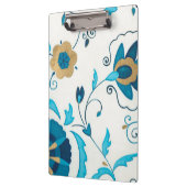 白い背景を持つ金箔の藍の花 クリップボード (左)