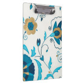 白い背景を持つ金箔の藍の花 クリップボード (右)