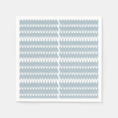 白い背景を持つ青と白の模様 スタンダードカクテルナプキン (正面)