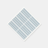白い背景を持つ青と白の模様 スタンダードカクテルナプキン (角)