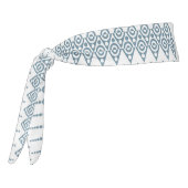 白い背景を持つ青と白の模様 タイヘッドバンド (回転270)