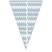 白い背景を持つ青と白の模様 バンティングフラッグ (第3の旗)