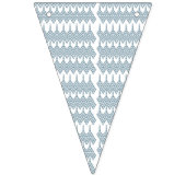 白い背景を持つ青と白の模様 バンティングフラッグ (第1の旗)