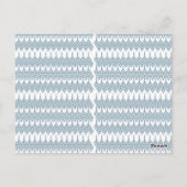 白い背景を持つ青と白の模様 ポストカード (裏面)