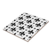 白い背景フルーアデリスパターンデザイン タイル (側面)