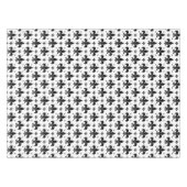 白い背景フルーアデリスパターンデザイン テーブルクロス (正面(横))