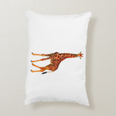 白い背景枕のキリン アクセントクッション (裏面(縦))