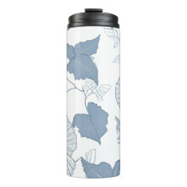 白い背景繊細な青い日本の花 タンブラー