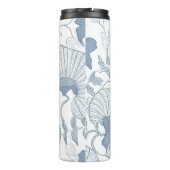 白い背景繊細な青い日本の花 タンブラー (裏面)