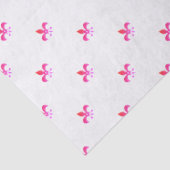 白い背景(ピンクの（紋章の）フラ・ダ・リ) 薄葉紙 (詳細)