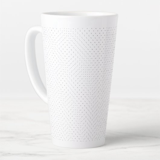 白い背景(繰り返しパターンが小さい) カフェラテマグ (左アングル)