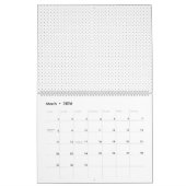 白い背景(繰り返しパターンが小さい) カレンダー (3月 2026)