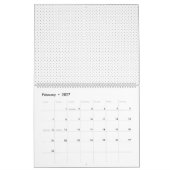 白い背景(繰り返しパターンが小さい) カレンダー (2月 2027)