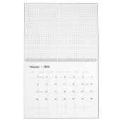 白い背景(繰り返しパターンが小さい) カレンダー (2月 2026)