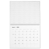 白い背景（繰り返しパターンが小さい） カレンダー (3月 2026)