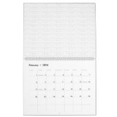 白い背景（繰り返しパターンが小さい） カレンダー (2月 2026)