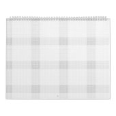 白い背景（繰り返しパターンが小さい） カレンダー (カバー)