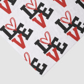 白い背景(赤と黒の愛のバレンタイン) 薄葉紙 (詳細)