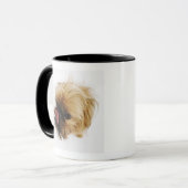 白い背景、高角の眺めの小さい犬 マグカップ (正面左)