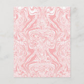 白い背筋のピンクと白の抽象デザイン チラシ (裏面)