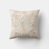 白い背葉中に継ぎ目のない金のヤシの模様 クッション (裏面)