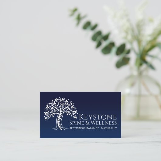 白い背骨の木 名刺 (スタンド正面)