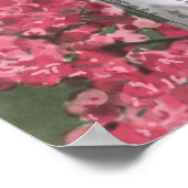 白い胸とピンクの花のポスター ポスター (角)