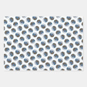 白い胸のヌサッチ飛んでいるオリジナル写真 ラッピングペーパーシート (正面2)