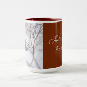 白い胸を持つヌサッチバードウォッチングマグ マグカップ (中央)