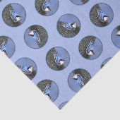 白い胸を持つヌサッチ絵を描のオリジナルバードバー 薄葉紙 (詳細)