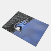 白い胸を持つヌサッチ絵画のオリジナルバードアート ドアマット (アングル)