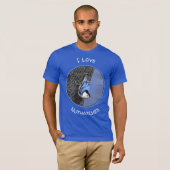 白い胸を持つヌサッチ絵画のオリジナルバードアート Tシャツ (正面フル)