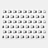 白い脚モダン本「メリークリスマス」と鹿 ラッピングペーパーシート (正面2)