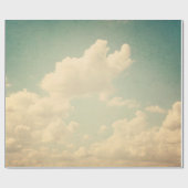 白い腫れぼったい青空、ヴィンテージ、 ラッピングペーパー (フラット)