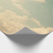 白い腫れぼったい青空、ヴィンテージ、 ラッピングペーパー (角)