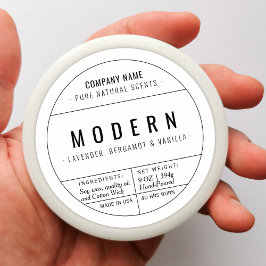 白い自家製キャンドル製品ラベルシール ラウンドシール