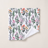 白い自然好きの植物園エレガント バスタオルセット (ウォッシュタオル)