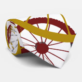 白い自転車の車輪 ネクタイ (ロール)