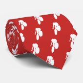 白い自転車シルエット ネクタイ (ロール)