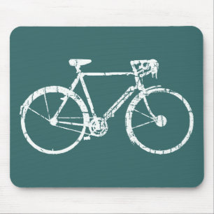 白い自転車 マウスパッド