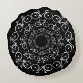 白い自転車 ラウンドクッション (裏面)