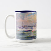 "白い艦隊"州統一された海軍， 1893 ツートーンマグカップ (左)