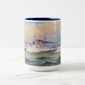 "白い艦隊"州統一された海軍， 1893 ツートーンマグカップ (中央)