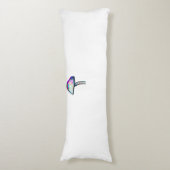 白い色のトリップ（幻覚体験）のようなきのこサイケデリック ボディピロー (正面縦)