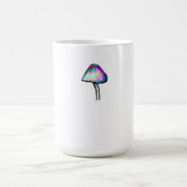 白い色のトリップ（幻覚体験）のようなきのこサイケデリック モーフィングマグカップ